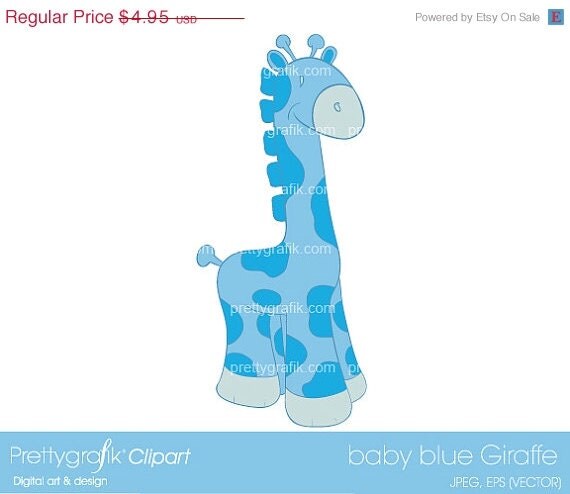 80% OFF SALE baby giraffe clipart commercial use, vector graphics, digital clip art, digital images - CL351 Il_570xn
