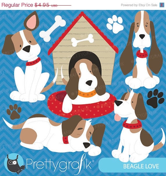 80% OFF SALE puppy dog clipart commercial use, vector graphics, digital clip art, digital images - CL567 Il_570xn