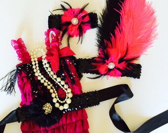 Roaring 1920's Flapper Girl. Baby. Toddler. Little Girl. Costume