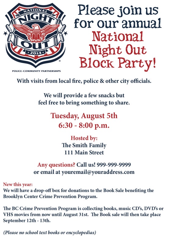 National Night Out Flyer Template