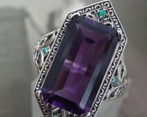 opal and amethyst wedding ring