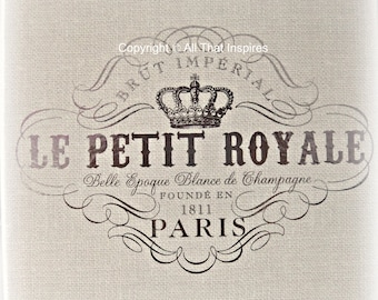 Typography - Print - Fine Art Photography - French - Vintage Style -Home Decor - "Le Petit Royale" - You Choose the Size
