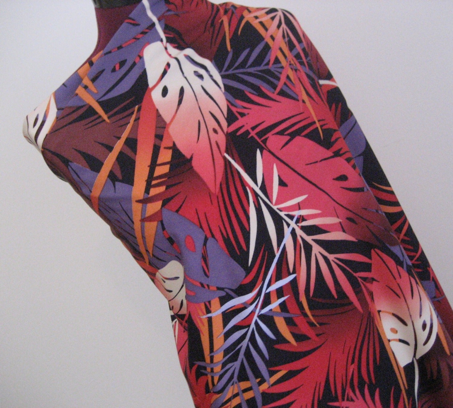 Tropical print nylon /spandex fabric by Snapdragonfabrics on Etsy
