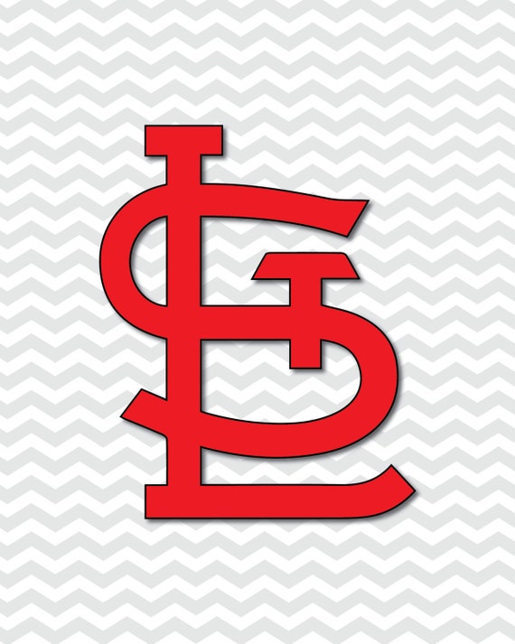 Items similar to Chevron St. Louis Cardinals STL Logo Wall Art - Custom Color & Printable on Etsy