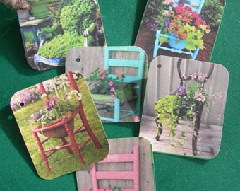 chair cottage country planter tag planters shabby bloom hang chic supply craft spring gift popular items tags square