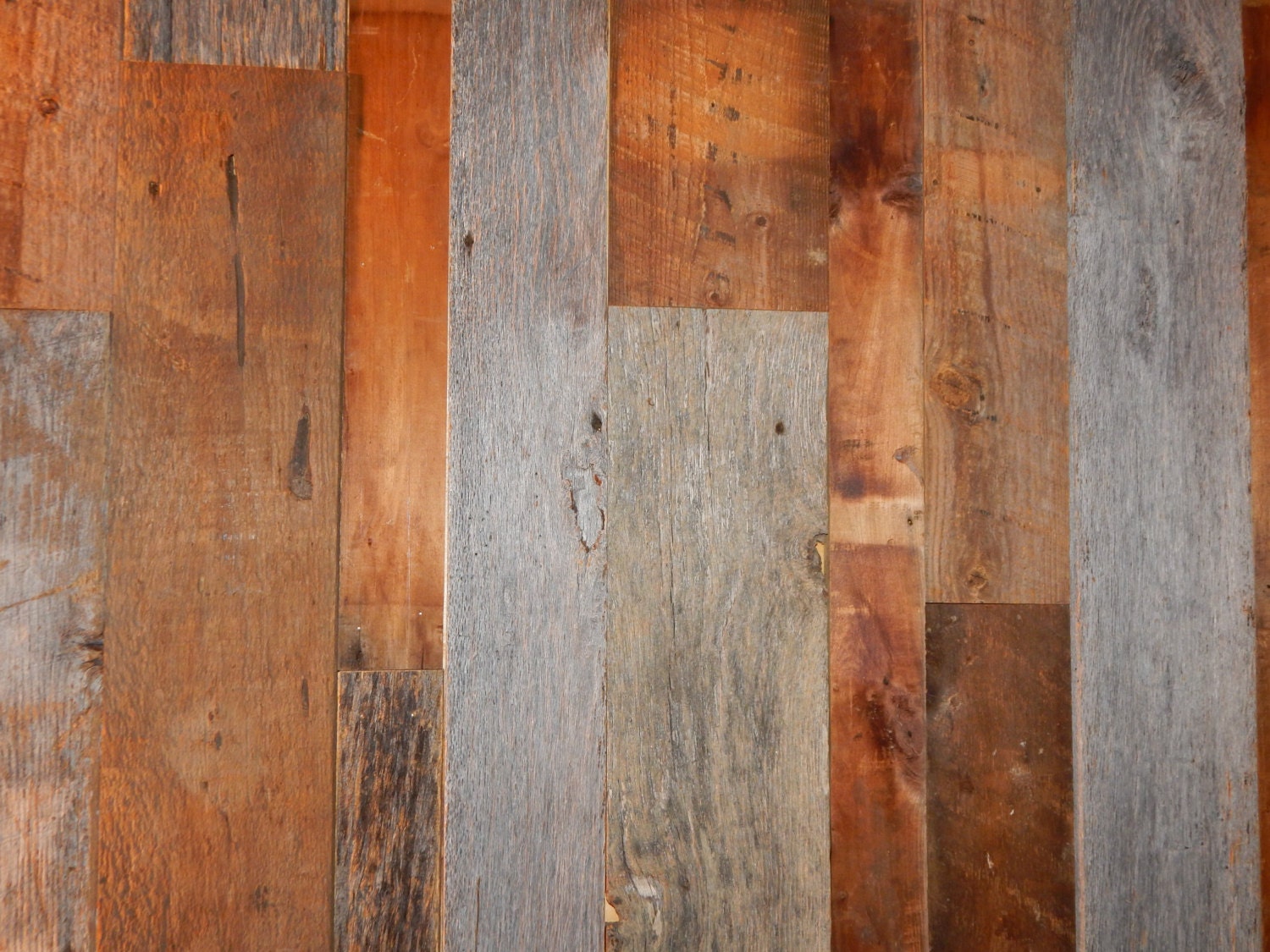 Reclaimed Wood Wall Accent Kits by FamaCreations on Etsy