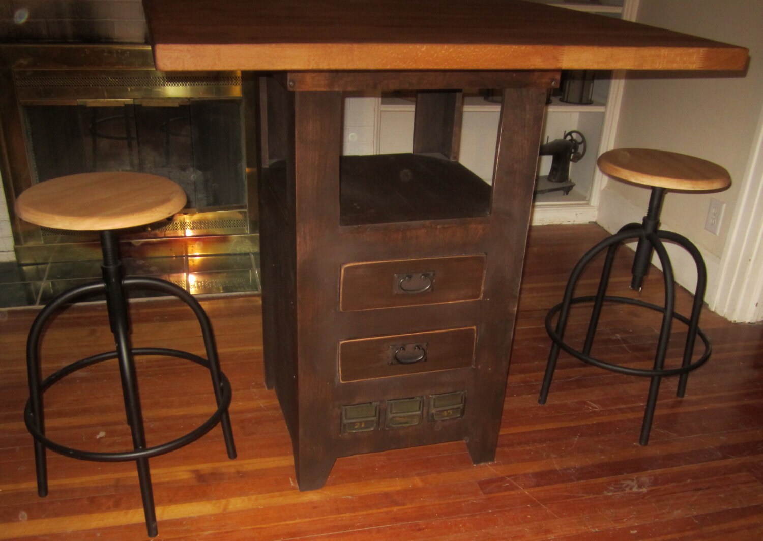 Beautiful Solid Poplar Kitchen Island/Pub Table