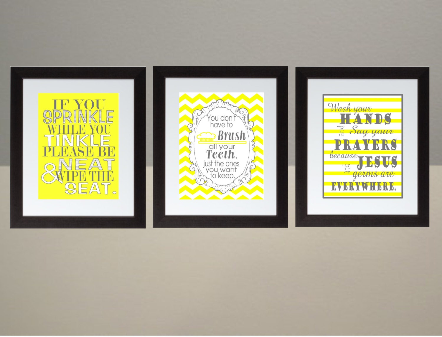 yellow gray chevron bathroom wall art print set poster 8x10 yellow gray chevron bathroom wall art print set poster 8x10
