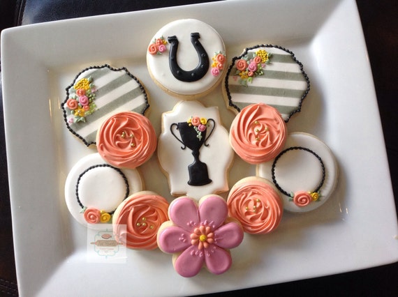 2 dozen Derby themed cookies