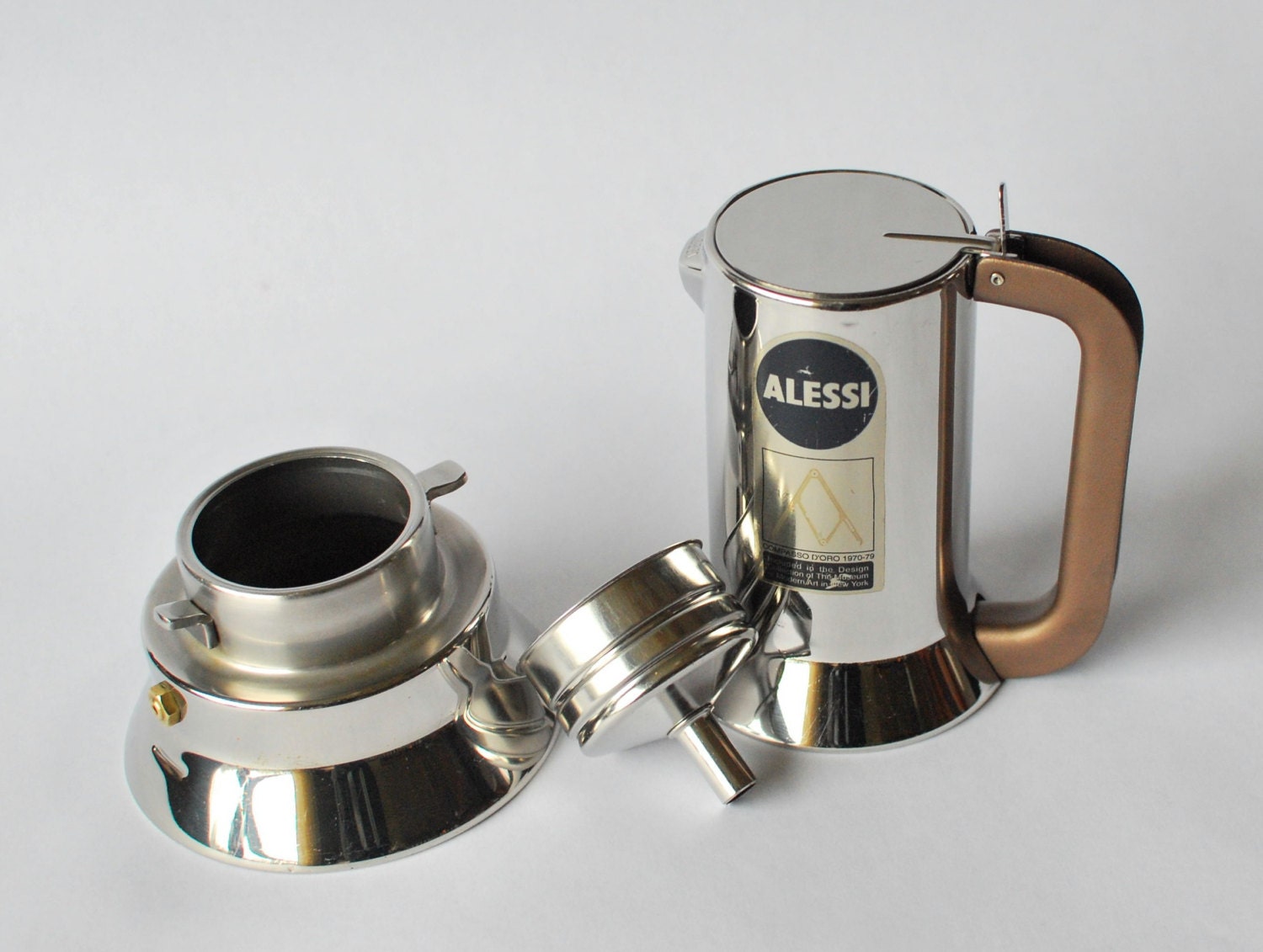 Alessi 9090 Stainless Espresso Coffee Maker / 3 cup / Stove