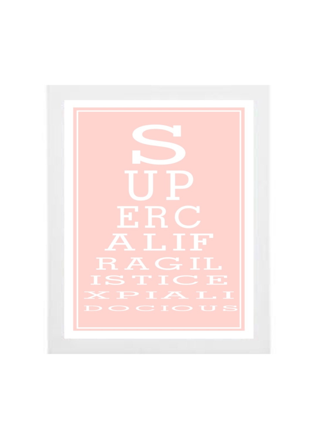 eye chart print by pinkmilkshakedesigns on etsy