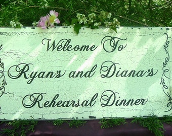 Rehearsal Dinner Wedding Sign Ceremony Wedding Sign Custom Sign Name/Date Sign