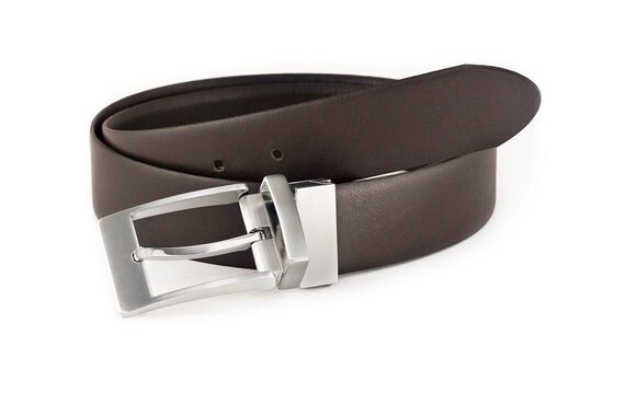 Reversible belt men leather belt calf by WeinmannAccessories
