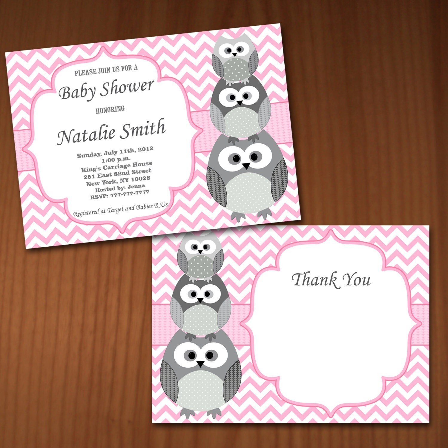 Owl Baby Shower Invitation Girl Baby Shower invitations