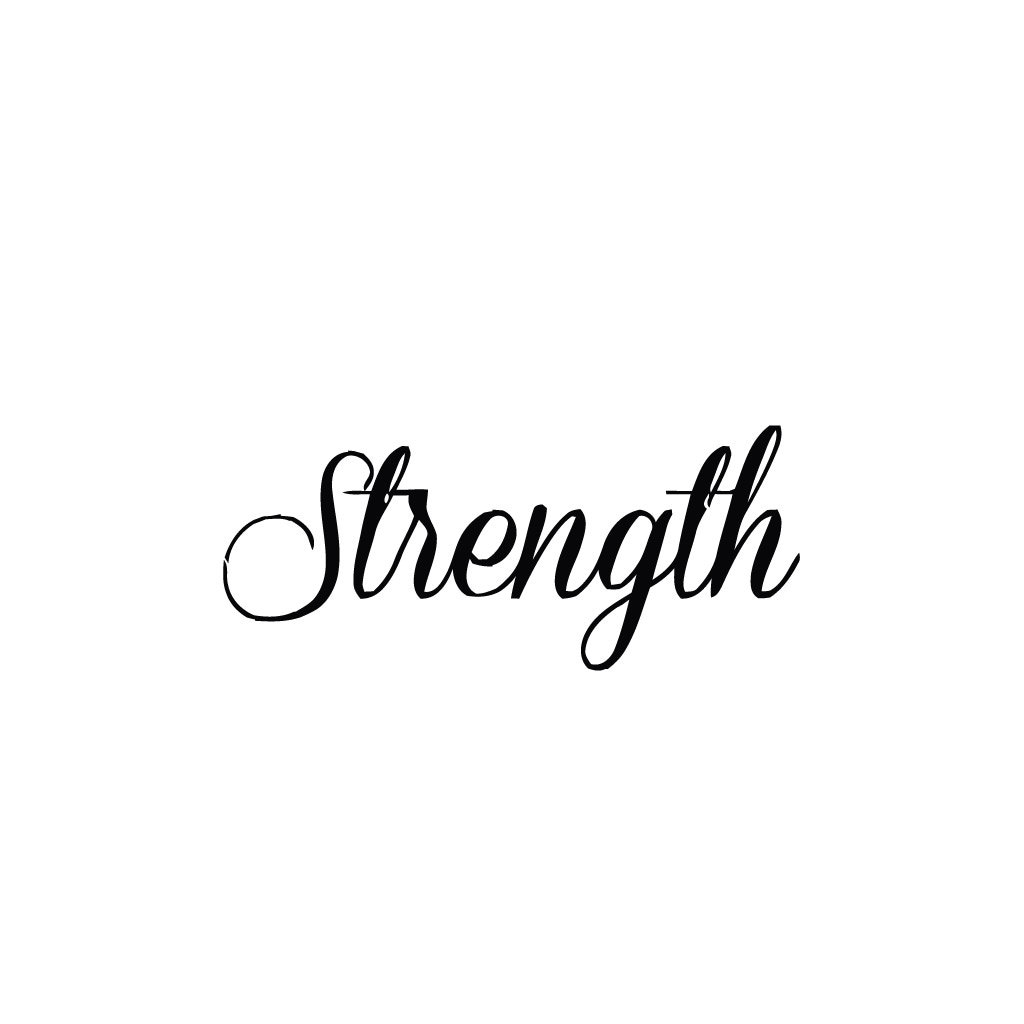 Quotes Strength Temporary Tattoo Set of 2 by Tattify on Etsy