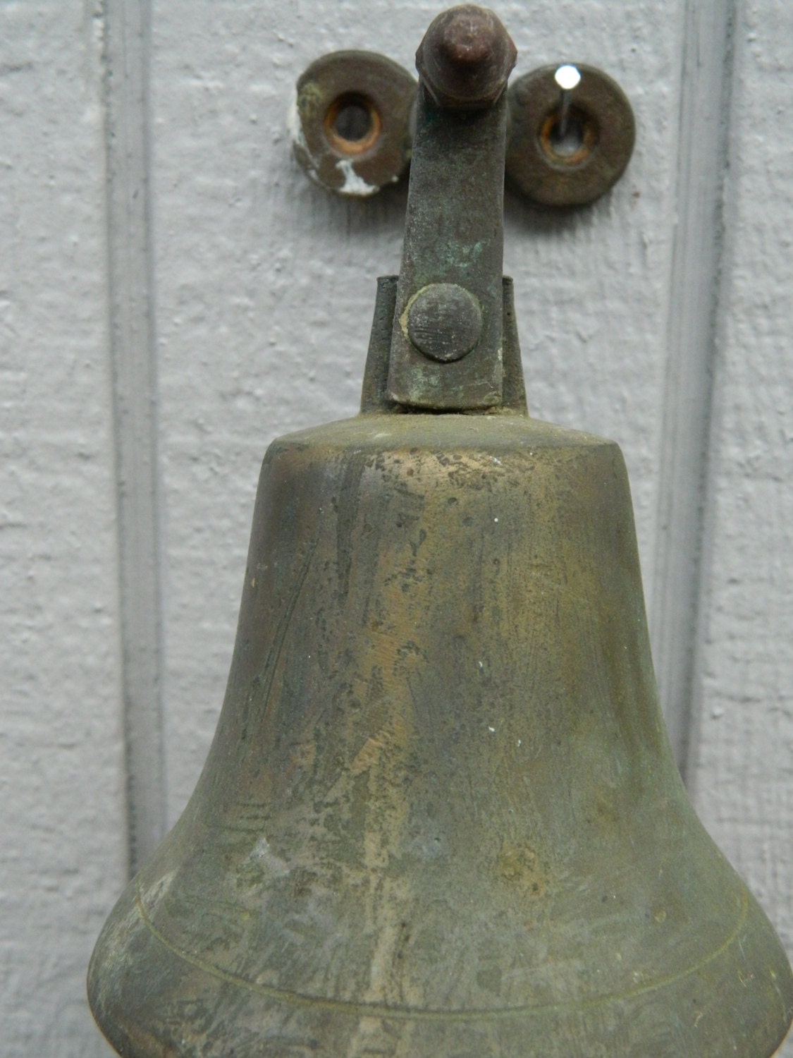 Rustic Farm Bell Old Vintage Antique / Wall by QuirkyCrowsVintage