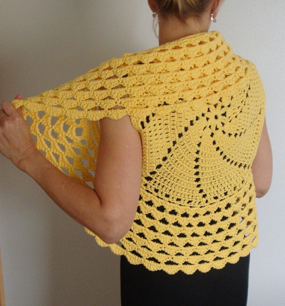 Crochet Pattern Circle Vest / Shrug PDF Digital Crochet