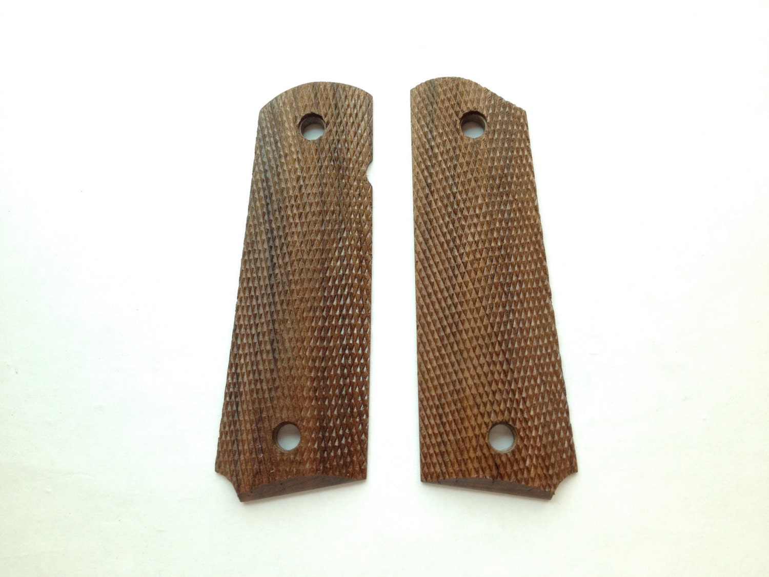 Hand Checkered Black Walnut 1911 Grips