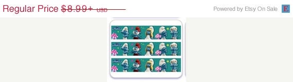 SUMMER SALE Smurfs- Borders Edible Image Cake Topper Il_570xn