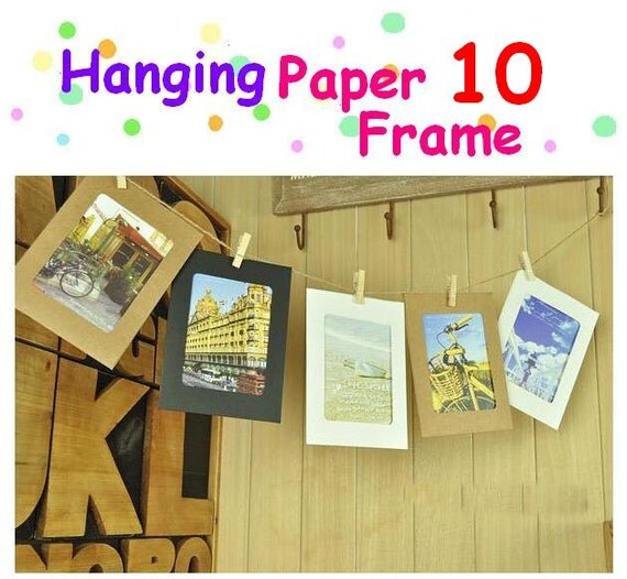 10 Hanging paper frame Paper Photo Frame set by StickersKingdom