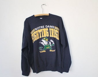 LARGE Vintage 1980s Notre Dame Fighting Irish Super Soft and Cozy 50 50 ...