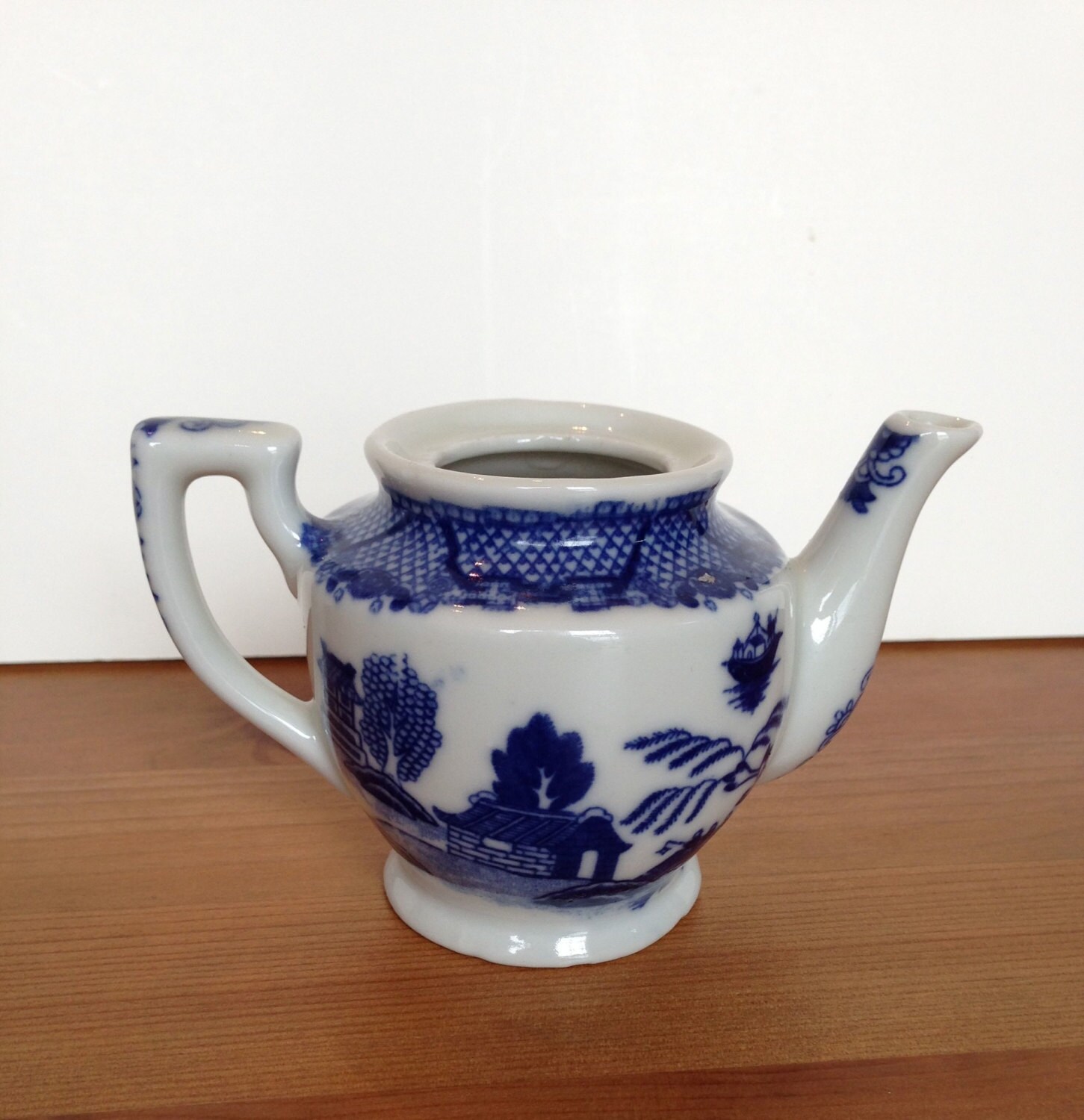 Vintage miniature teapot blue and white occupied Japan gifts
