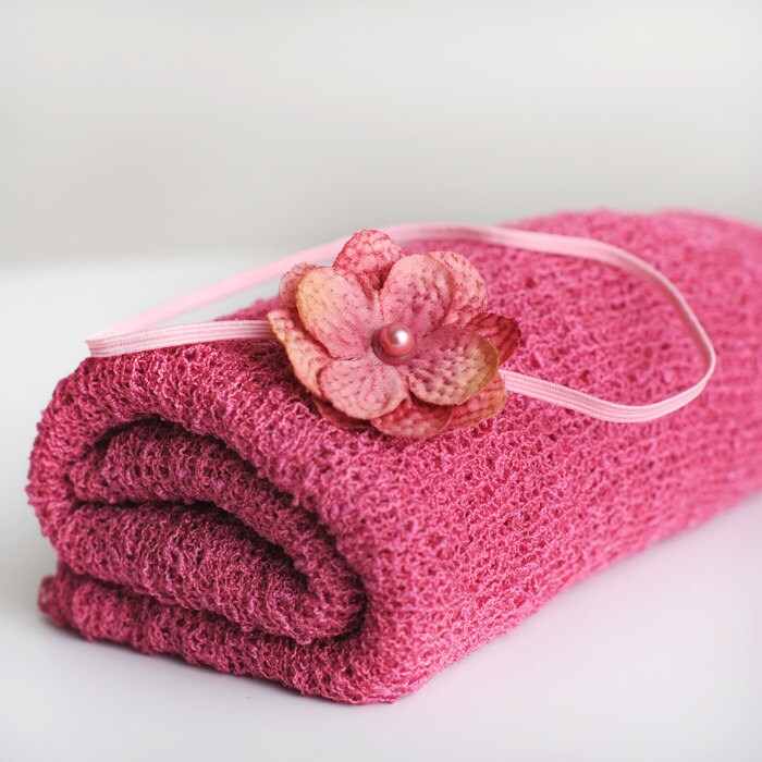 Rose knit Wrap Set Wrap Set Baby Wrap Set Newborn Prop