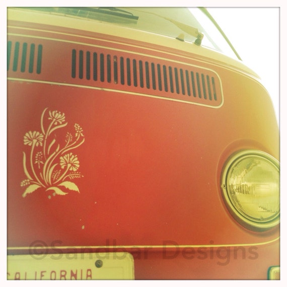 4 x 4 photo card-Stencil VW bus