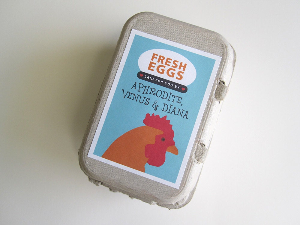 Customized Egg Carton Labels 6 Personalized by GalleryintheGarden