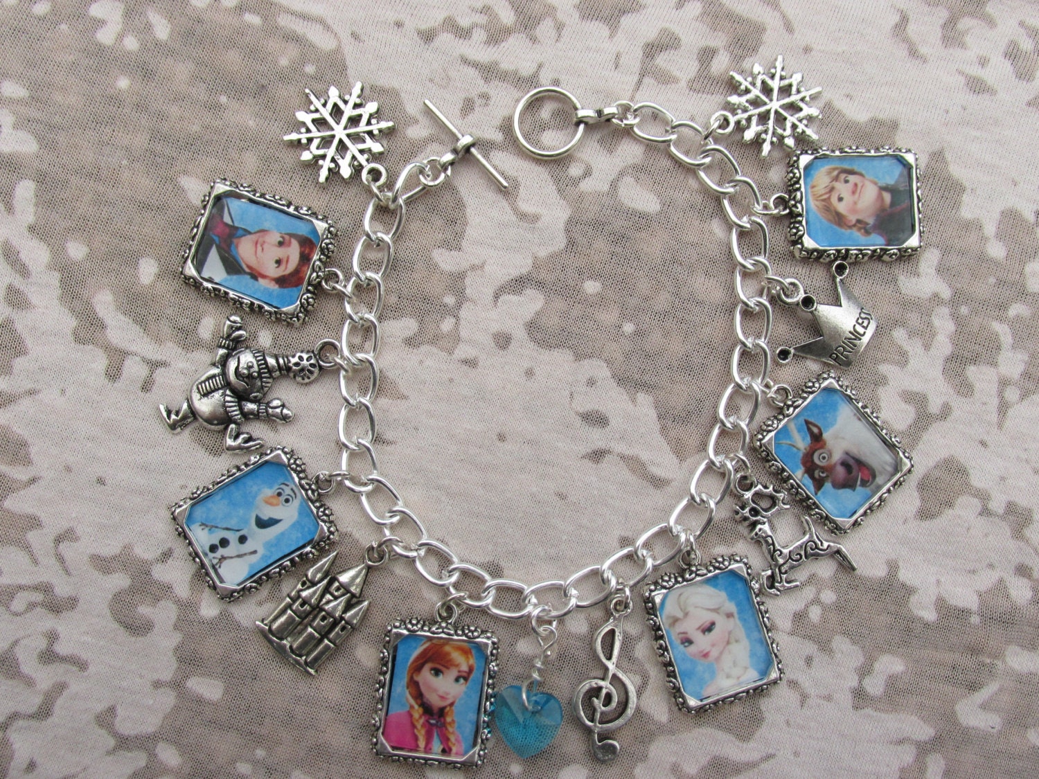 Disney Frozen Charms Bracelet By Creationsbydebs On Etsy