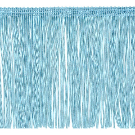 By the Yard6 Light Blue Fabric Fringe by TrimsandBeads