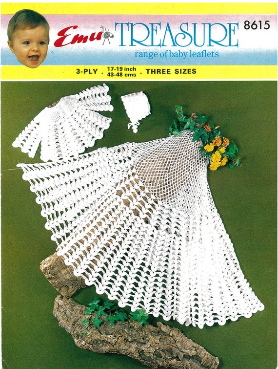 Crochet baby shawl vintage crochet pattern pdf by ...