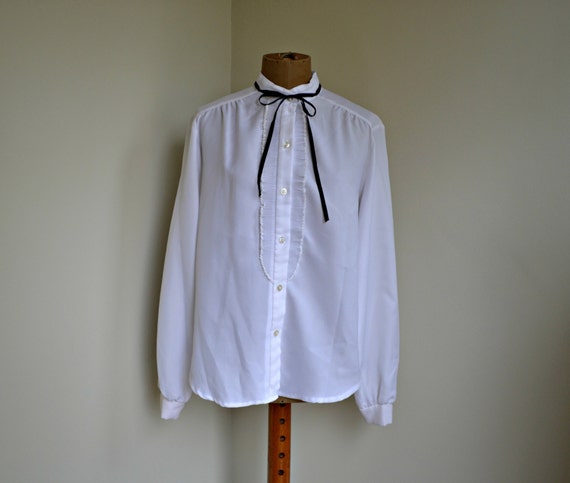 frilled white shirt