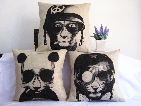 pillow with animal face