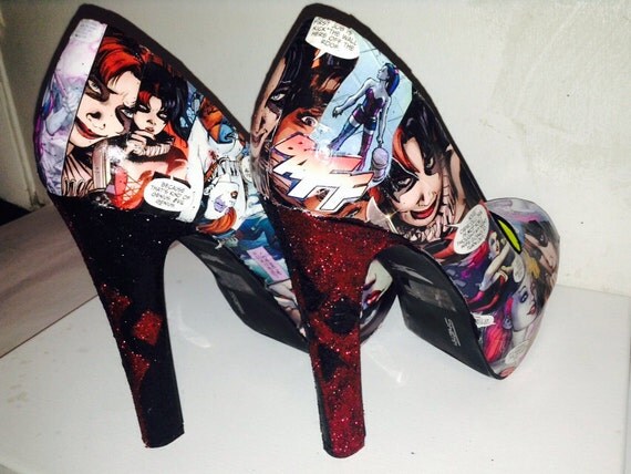 Custom made Harley Quinn shoes