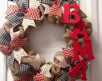Alabama wreath, Bama wreath, fall wreath, football wreath