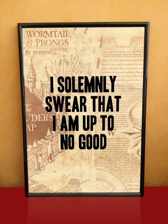 Items similar to HARRY POTTER Solemnly Swear A3 Print on Etsy