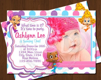 Bubble Guppies Invitation, Bubble Guppies Birthday Invitations, Photo Bubble Guppies Party Printables - YOU PRINT - Style14