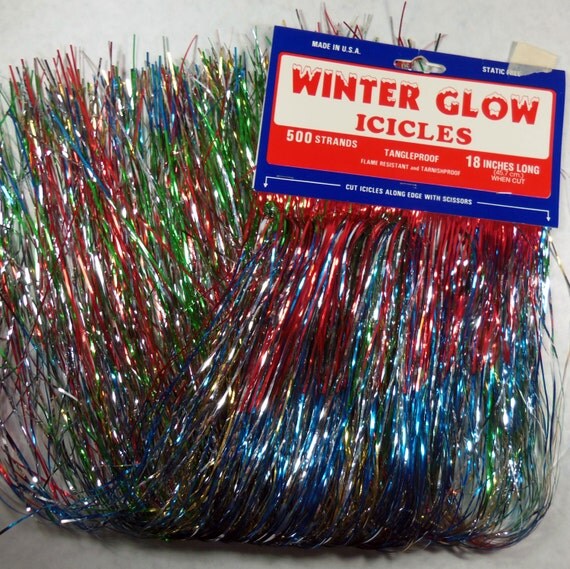 vintage christmas icicles winter glow tinsel by vintage christmas icicles winter glow tinsel by