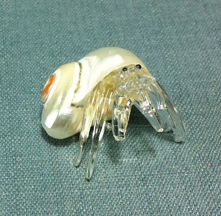 blown glass hermit crab shell