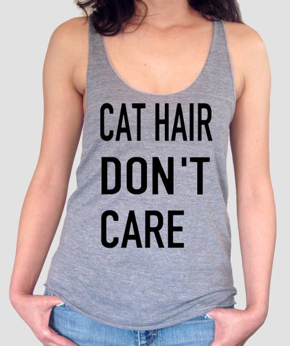 Items similar to Cat hair Don't Care Long hair parody shirt funny crazy