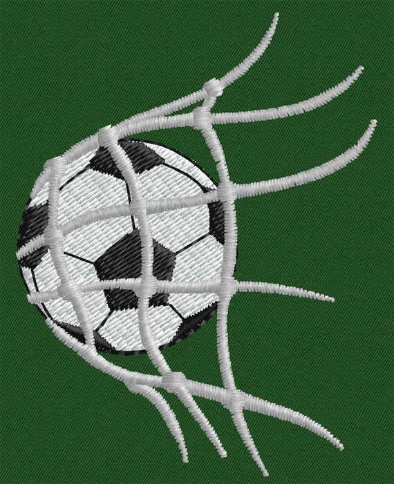 Soccer goal embroidery design