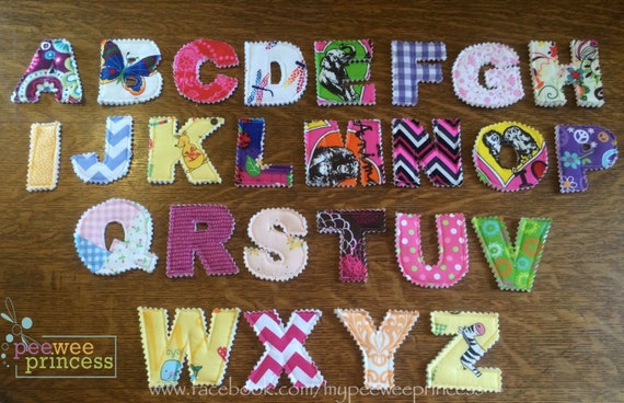 Fabric Alphabet Letters with Carrying Bag
