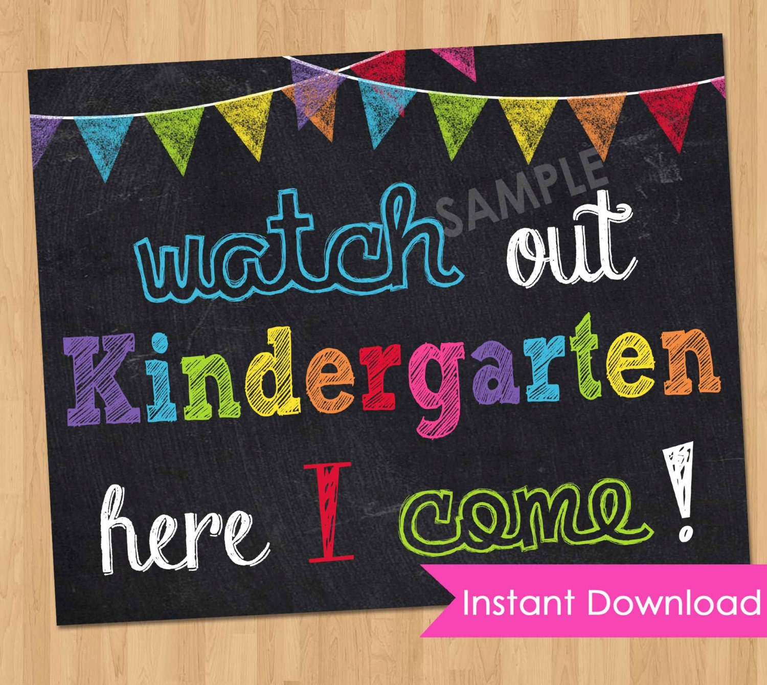 Free Downloadable Template First Day Of Kindergarten Sign Caribbeanlopers