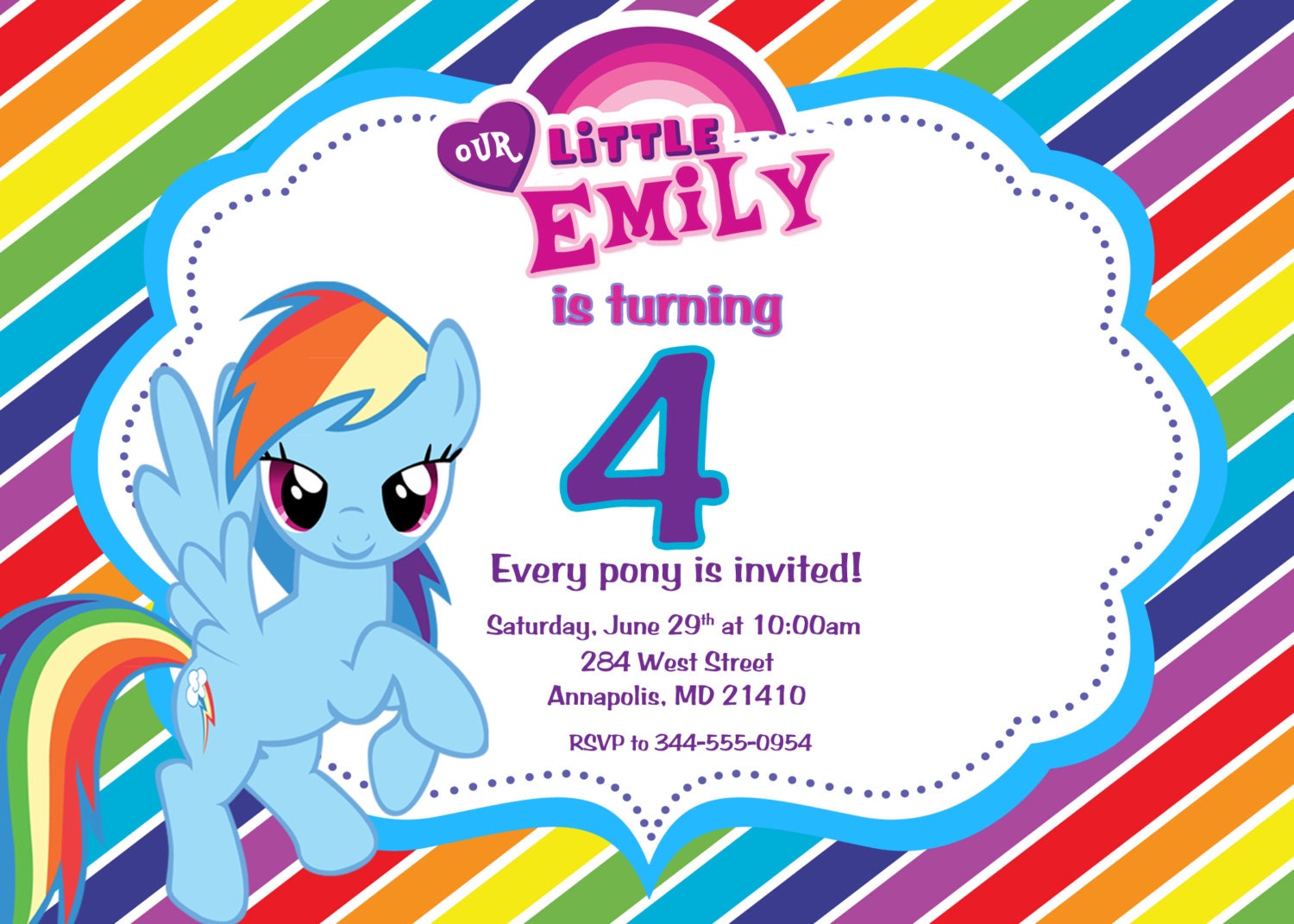 my little pony rainbow dash party