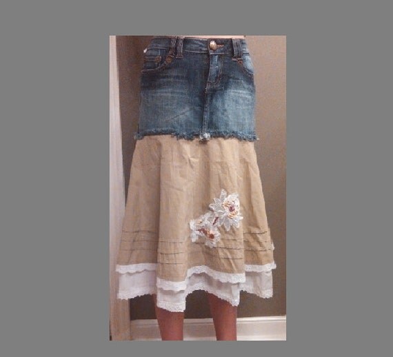 Denim Prairie Skirt 105