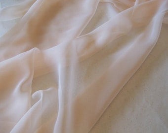 Polyester chiffon Wintermelon color; 60" wide chiffon fabric priced per 1 yard