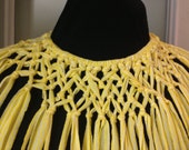 Yellow Tribal Necklace with Matching Bracelet