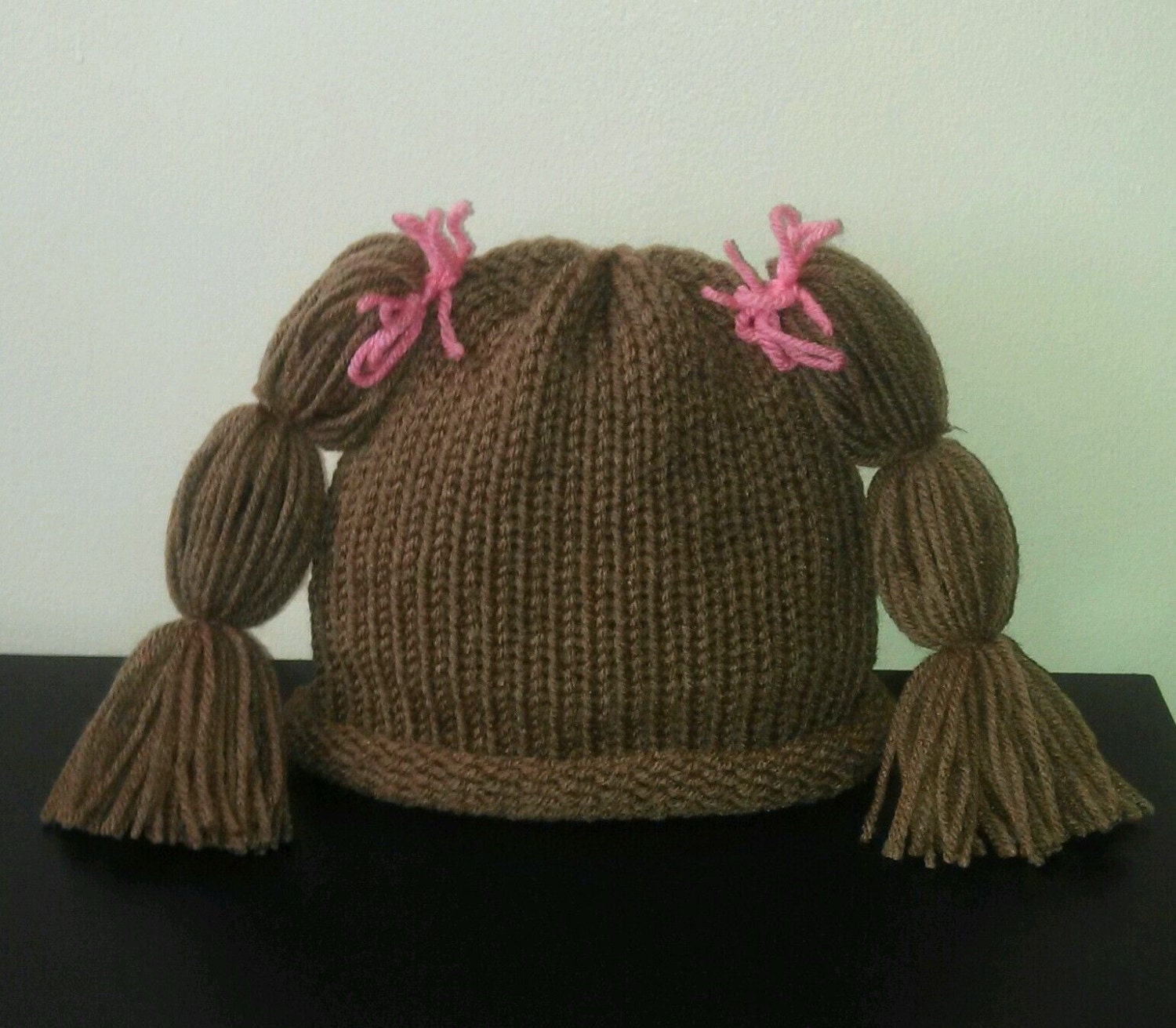 Cabbage Patch Hat Wig Knit newborn crochet outfit baby girl