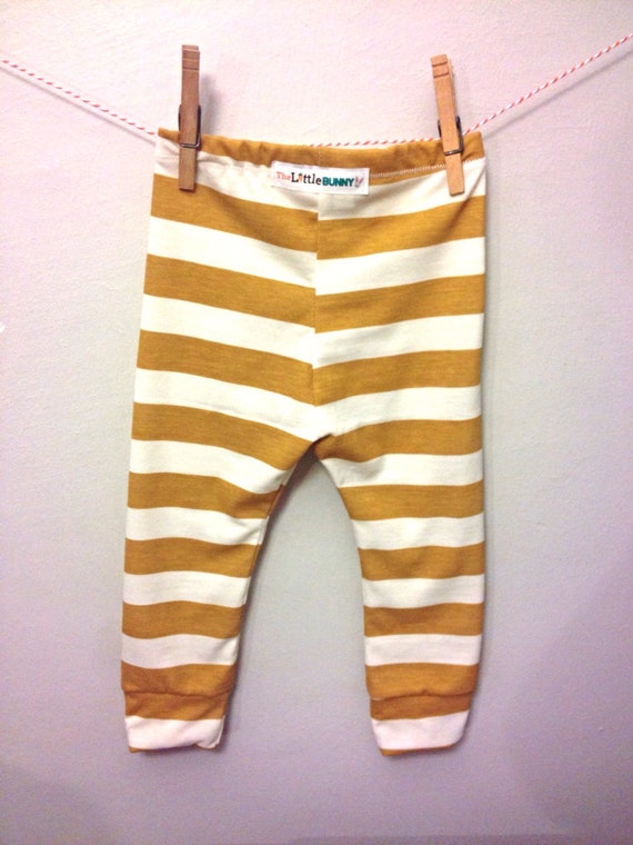 Items similar to baby leggings mustard toddler leggings stripes stretch
